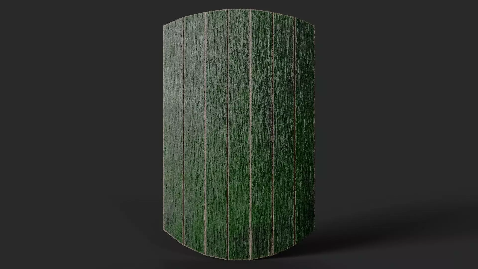 Slavic square wooden shield-painted green Low-poly 3D model_0