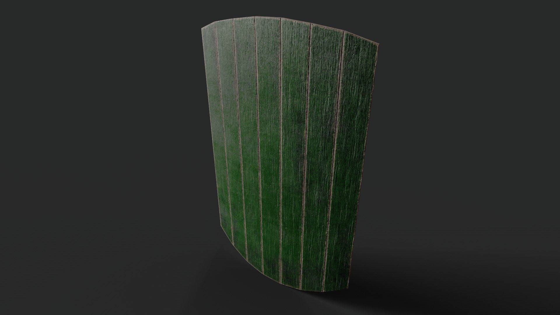 Slavic square wooden shield-painted green Low-poly 3D model_5