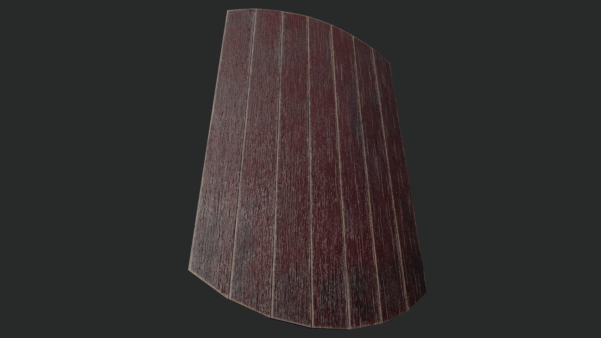 Slavic square wooden shield-painted red Low-poly 3D model_4
