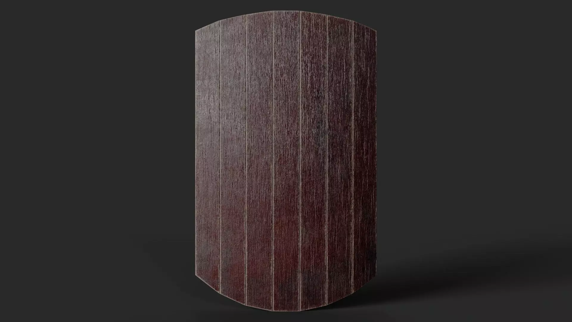 Slavic square wooden shield-painted red Low-poly 3D model_0