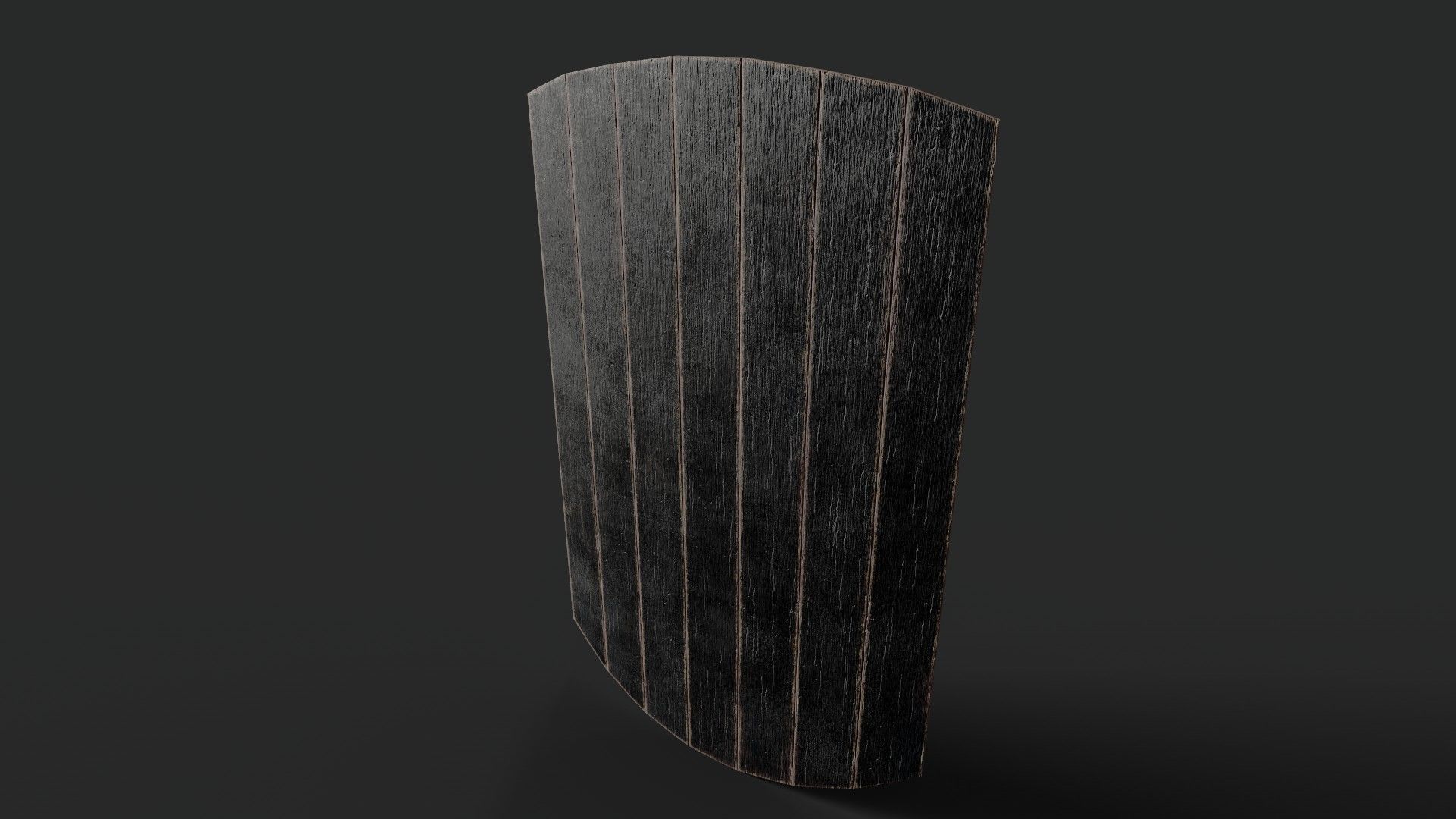 Slavic square wooden shield-painted black Low-poly 3D model_5