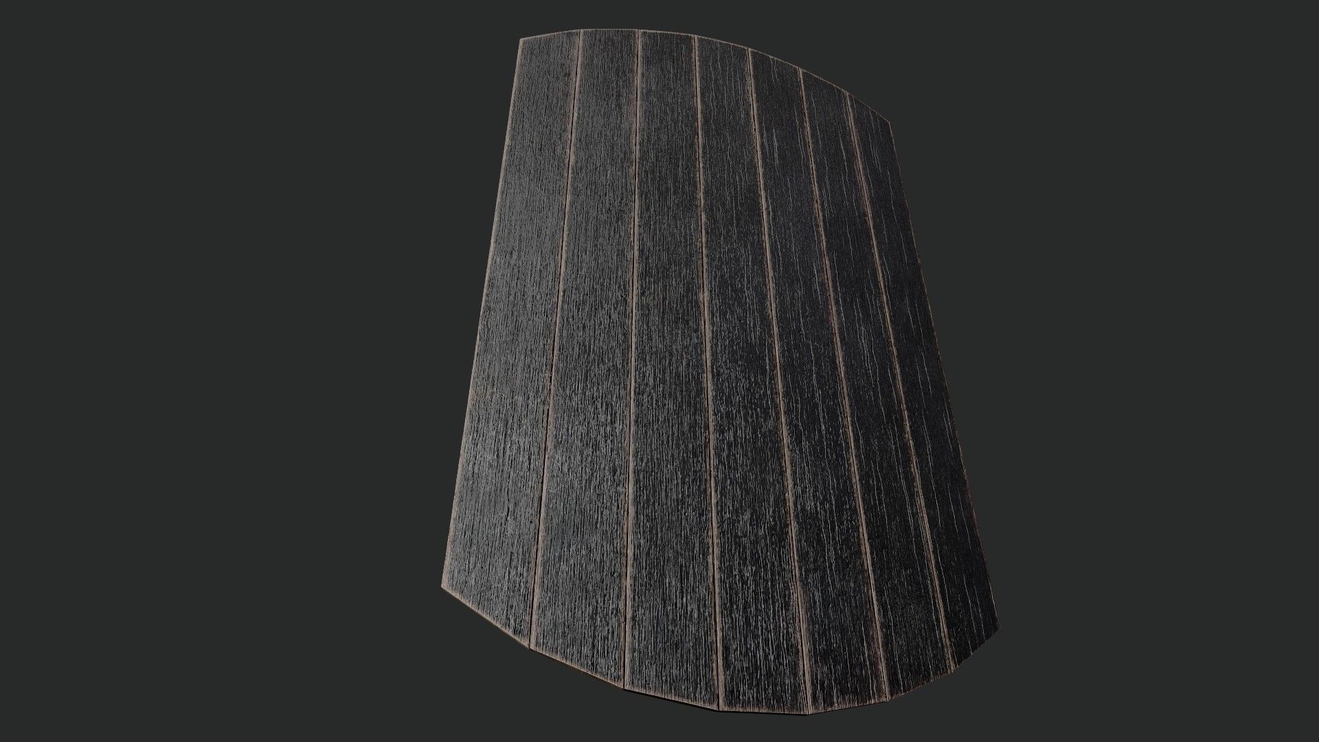 Slavic square wooden shield-painted black Low-poly 3D model_4