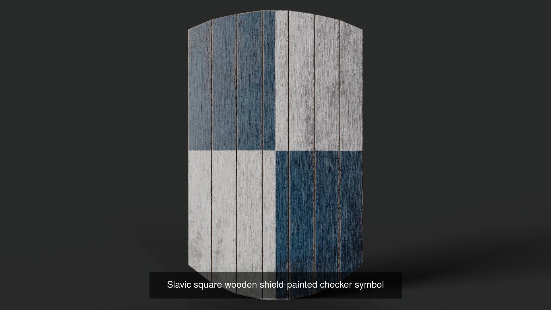 Slavic square wooden shield 20 pieces 3D Model Collection_21