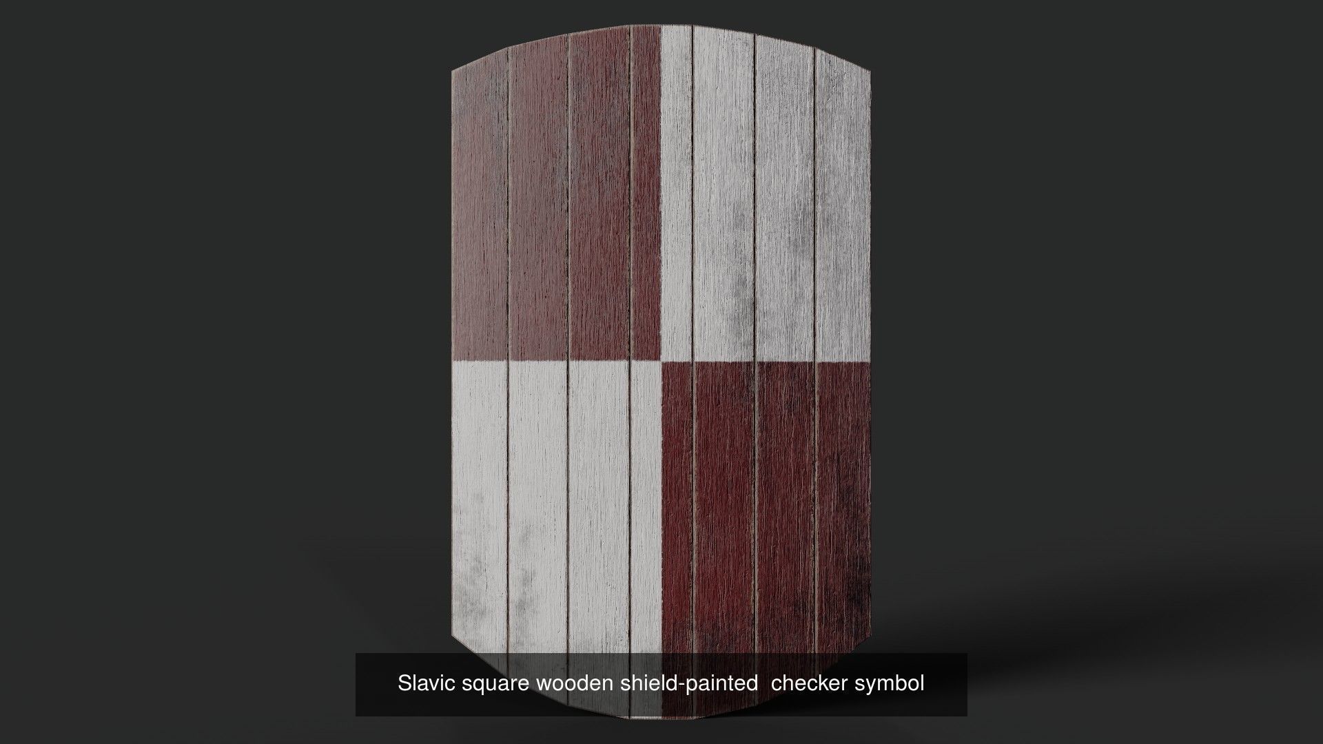 Slavic square wooden shield 20 pieces 3D Model Collection_20