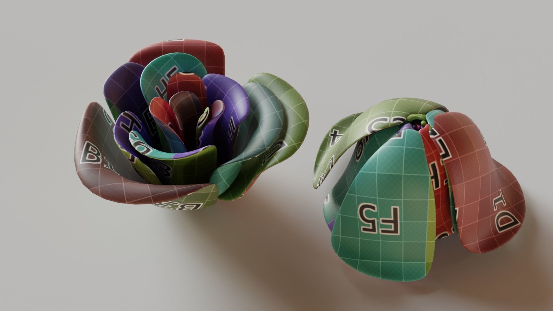 Flower Model V2 Low-poly 3D model_3