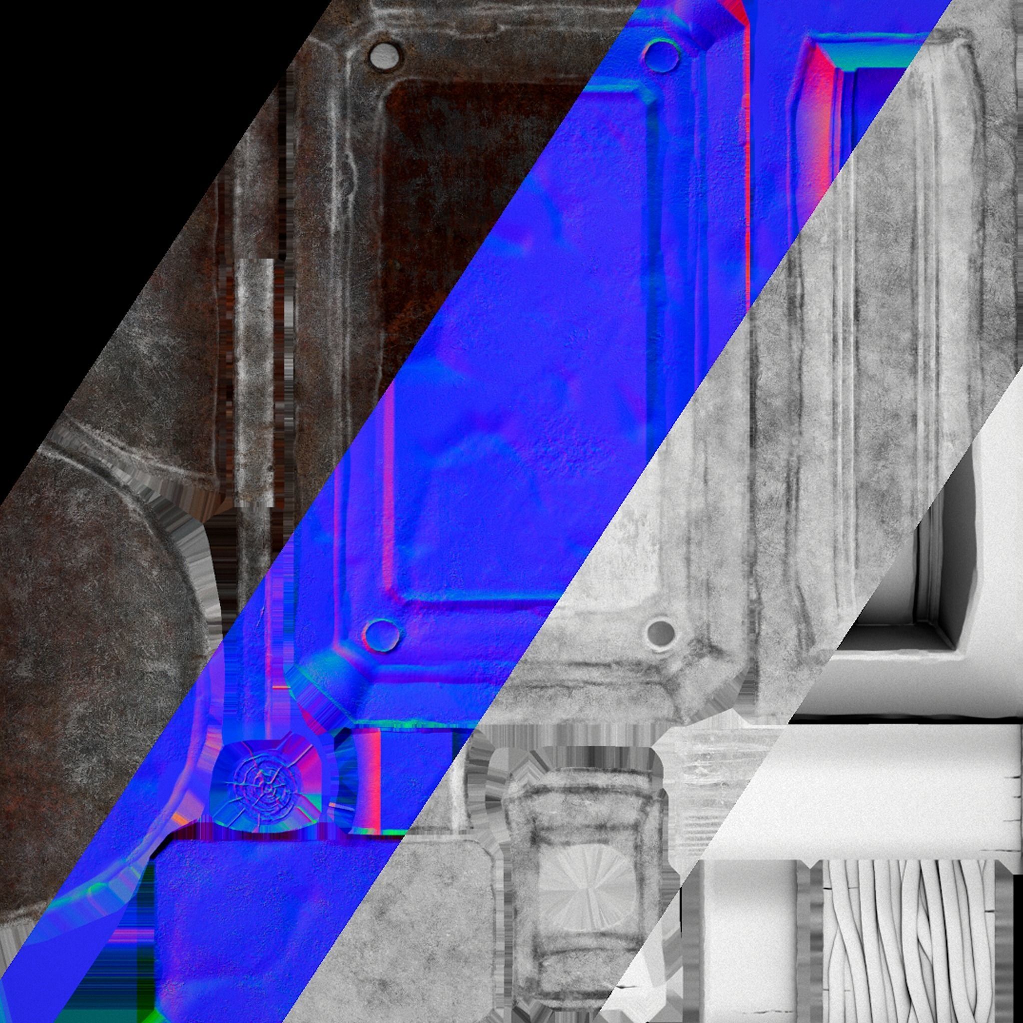 Medieval Crane Low-poly 3D model_29