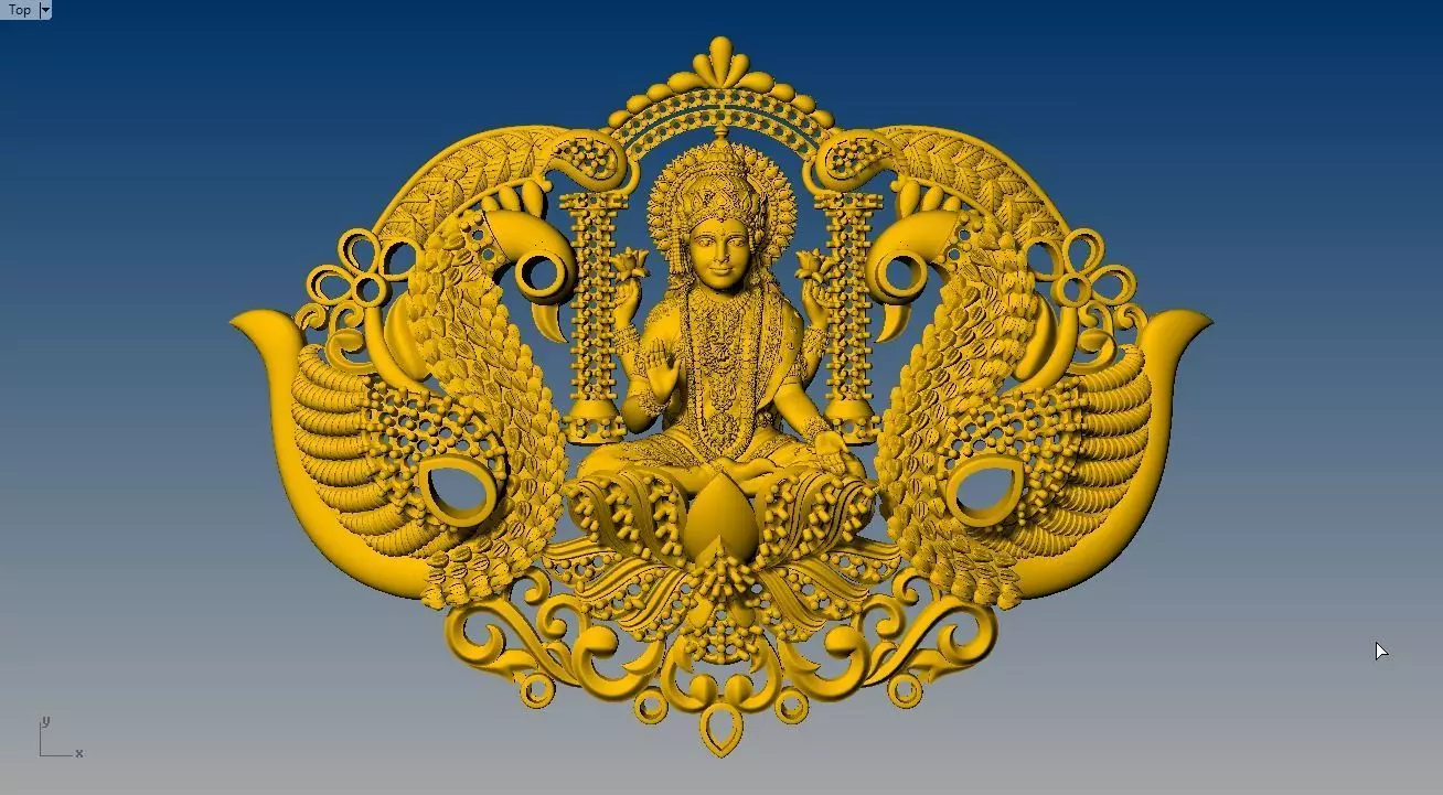 Laxmi locket  3D print model_0