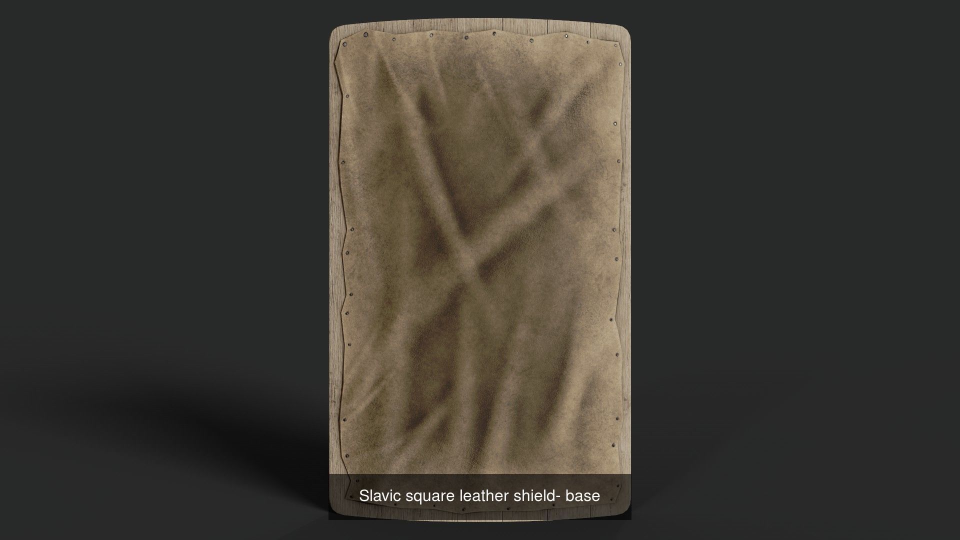Slavic square leather shield 20 pieces 3D Model Collection_5