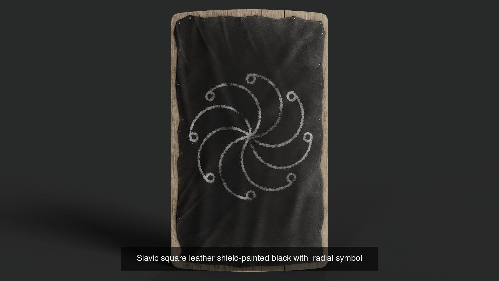 Slavic square leather shield 20 pieces 3D Model Collection_18