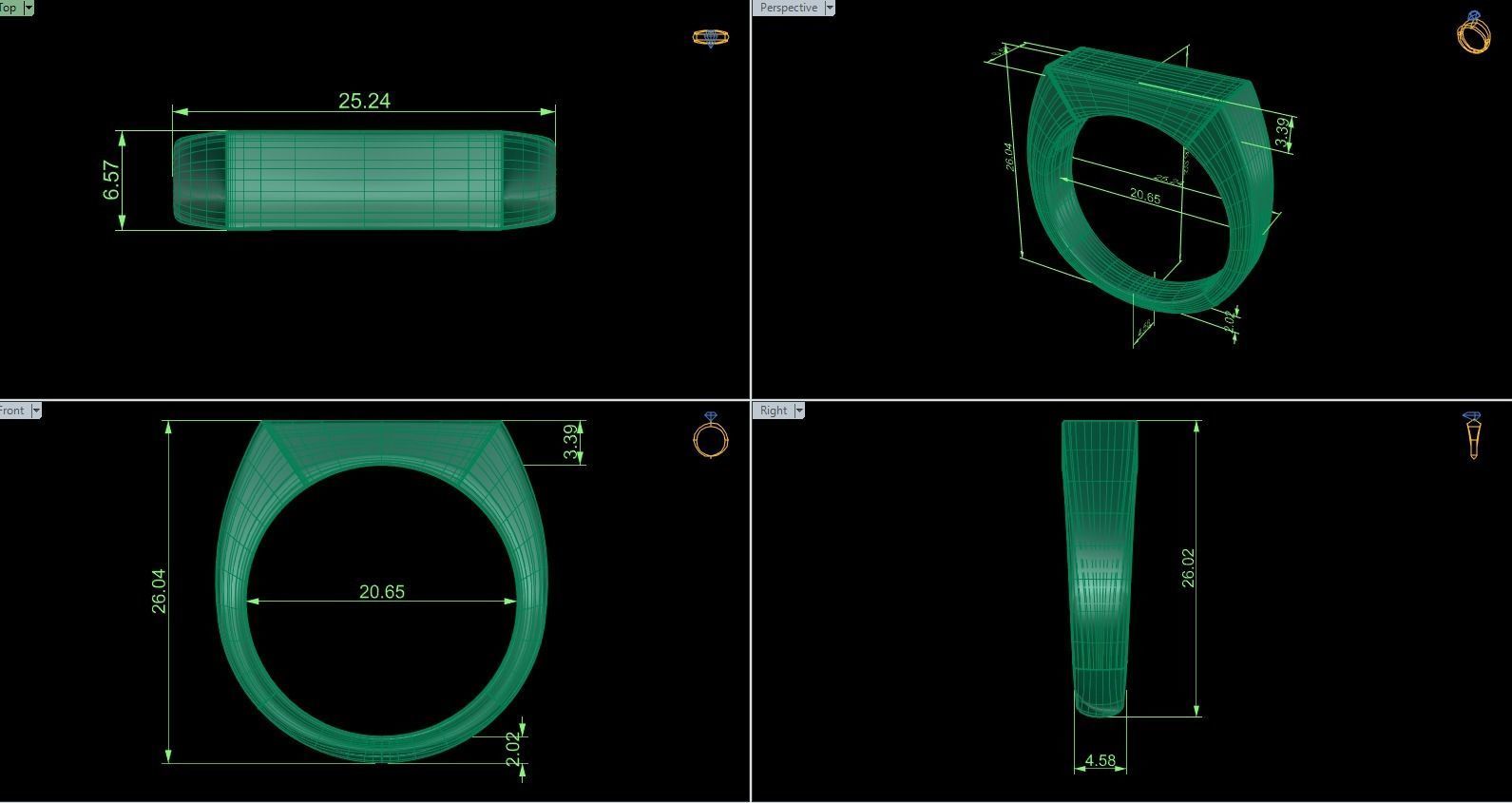 Men Ring 215 3D print model_5