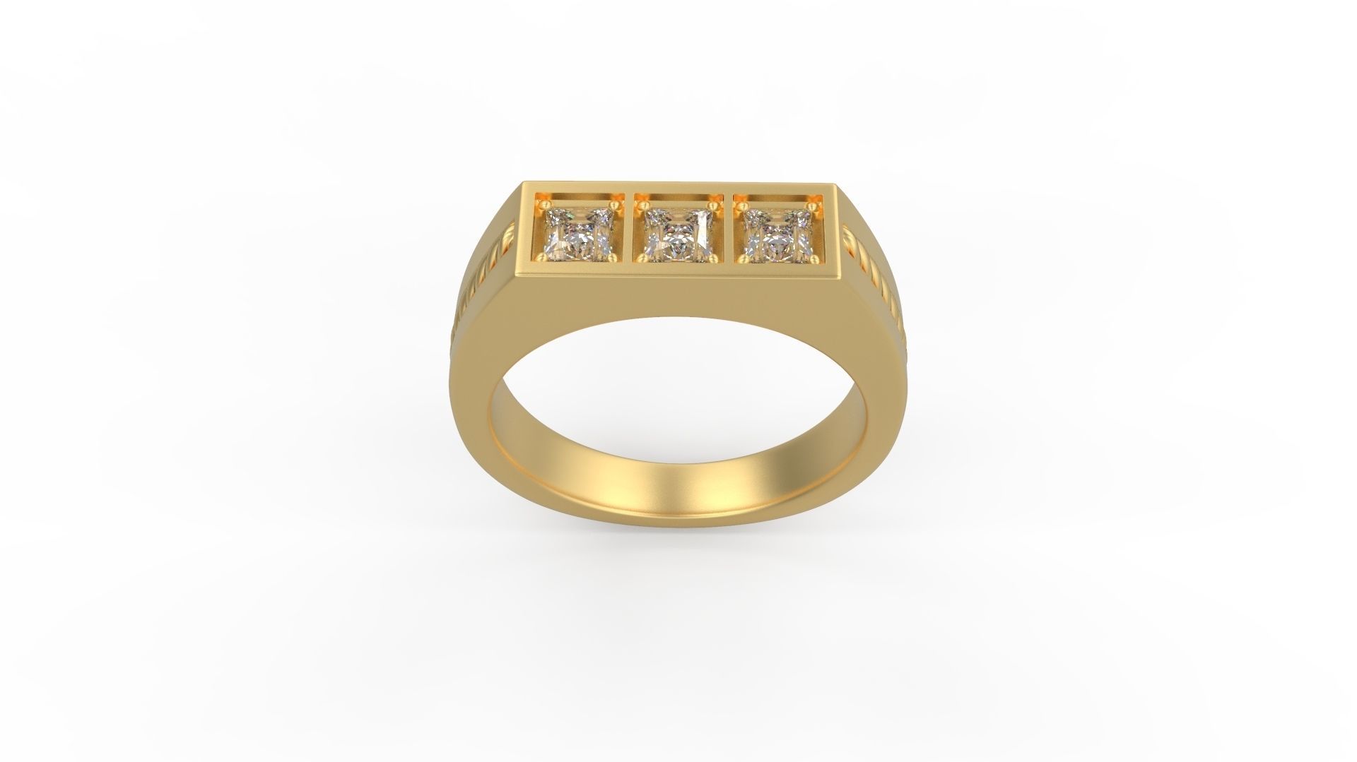 Men Ring 214 3D print model_3