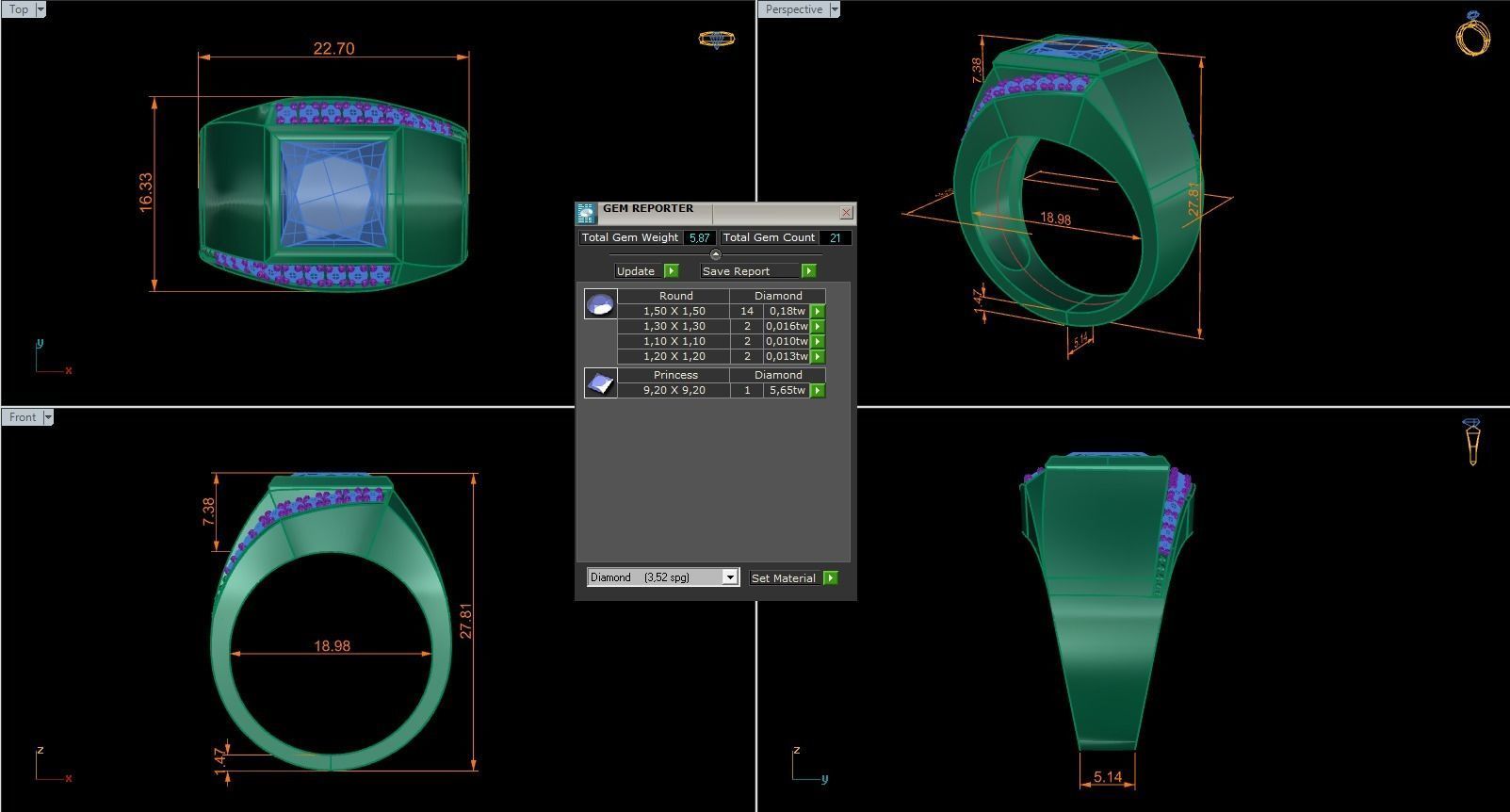 Men Ring 226 3D print model_6
