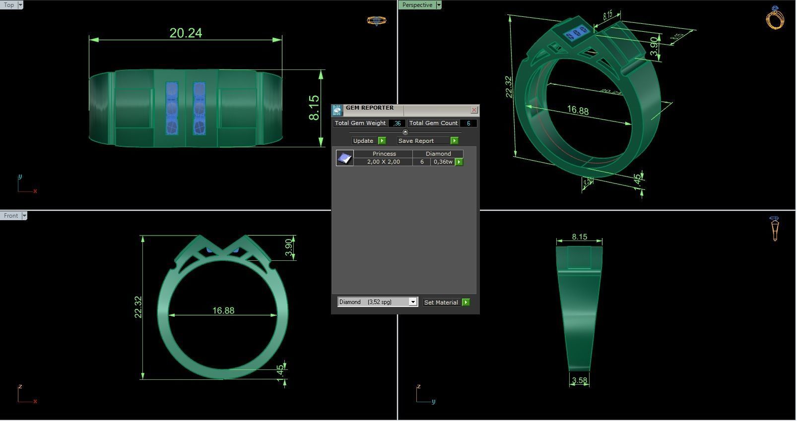 Men Ring 225 3D print model_5