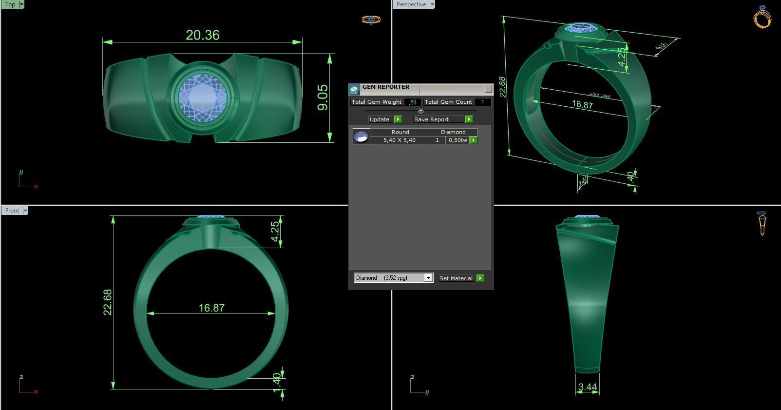 Men Ring 223 3D print model_7