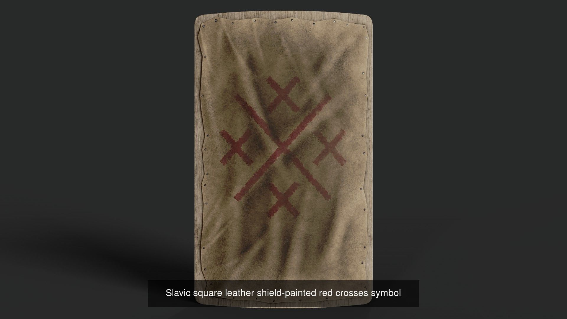 Slavic square shields 40 pieces 3D Model Collection_13