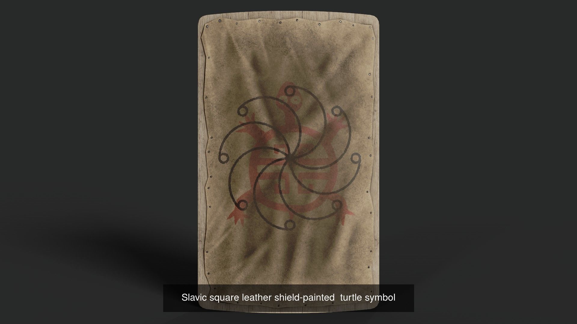 Slavic square shields 40 pieces 3D Model Collection_30