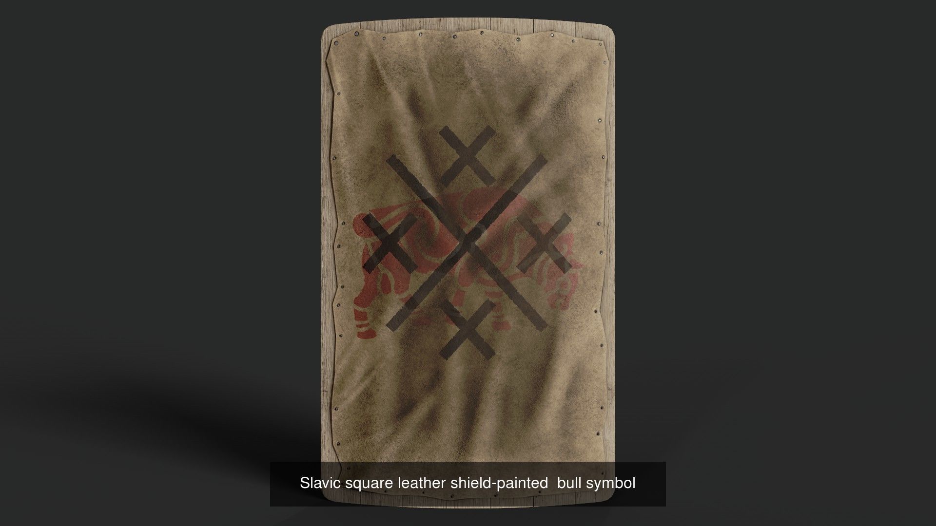 Slavic square shields 40 pieces 3D Model Collection_31