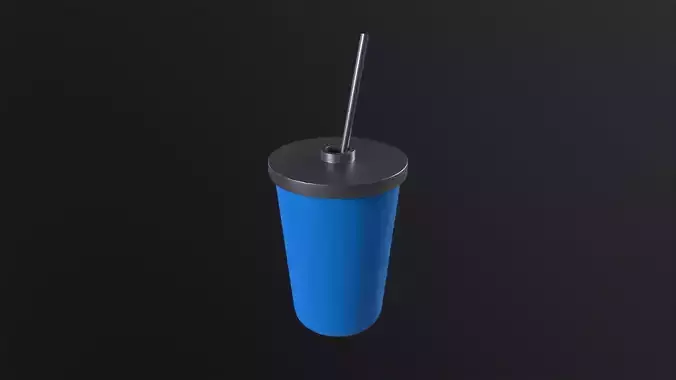 Tumbler with Straw 3D Model