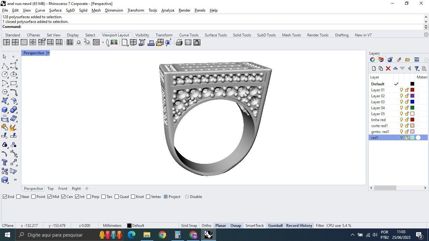 Iced Out Ring 3D print model_4