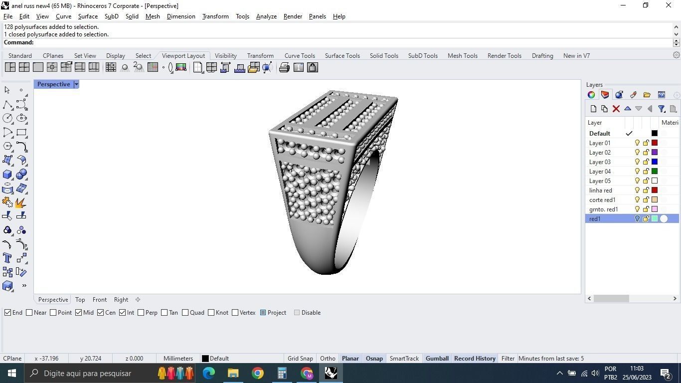 Iced Out Ring 3D print model_3