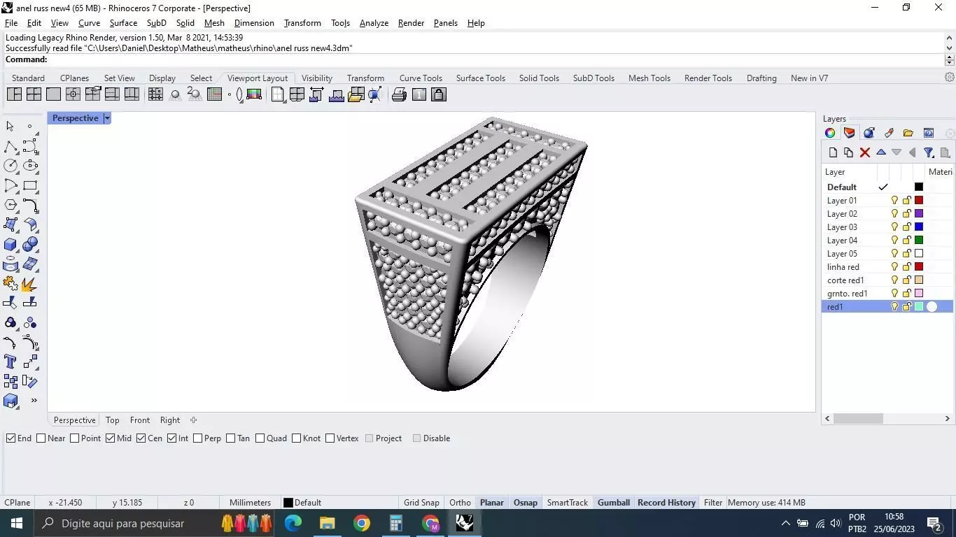 Iced Out Ring 3D print model_0