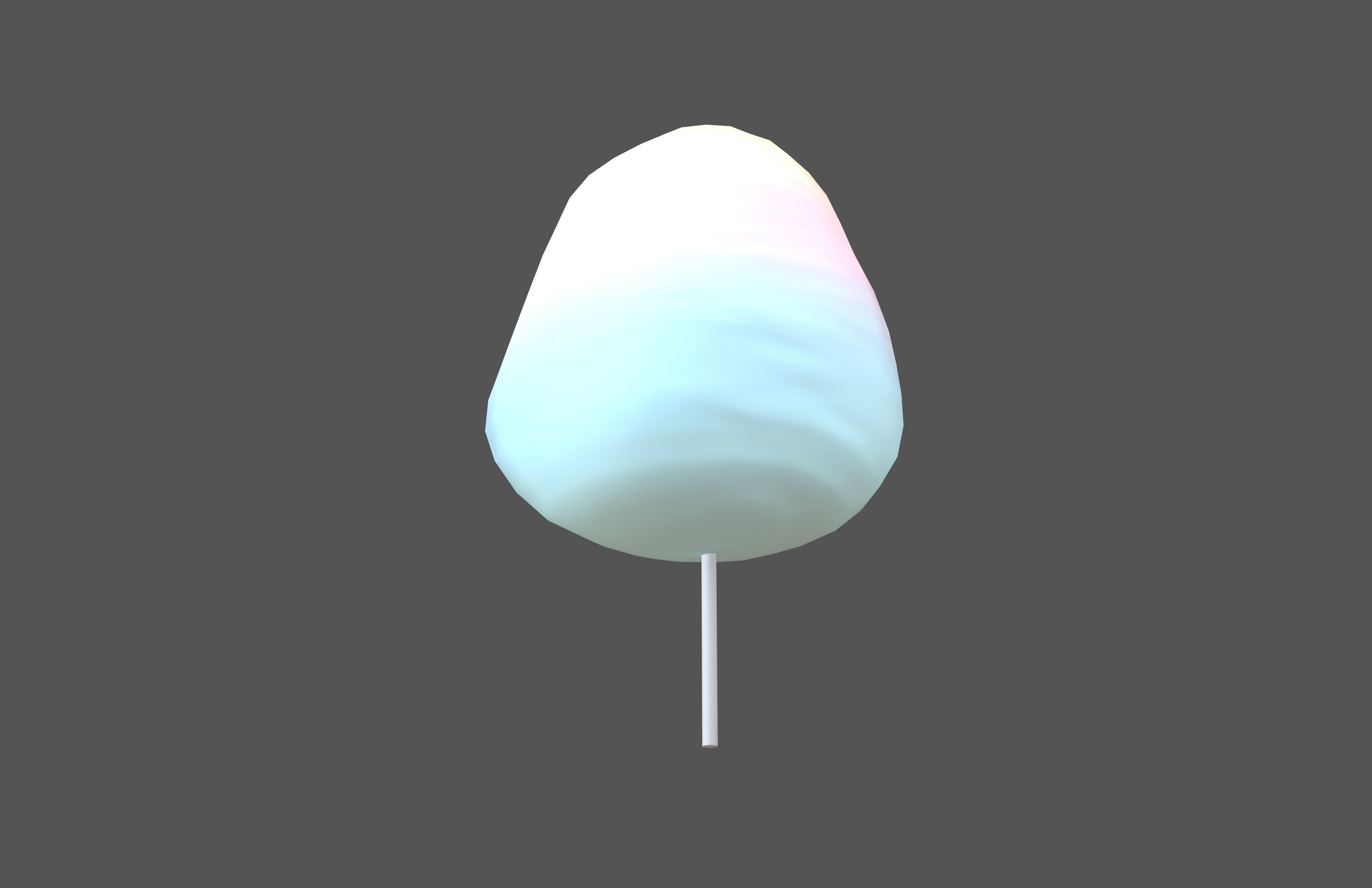 Cotton Candy V1 006 Low-poly 3D model_3