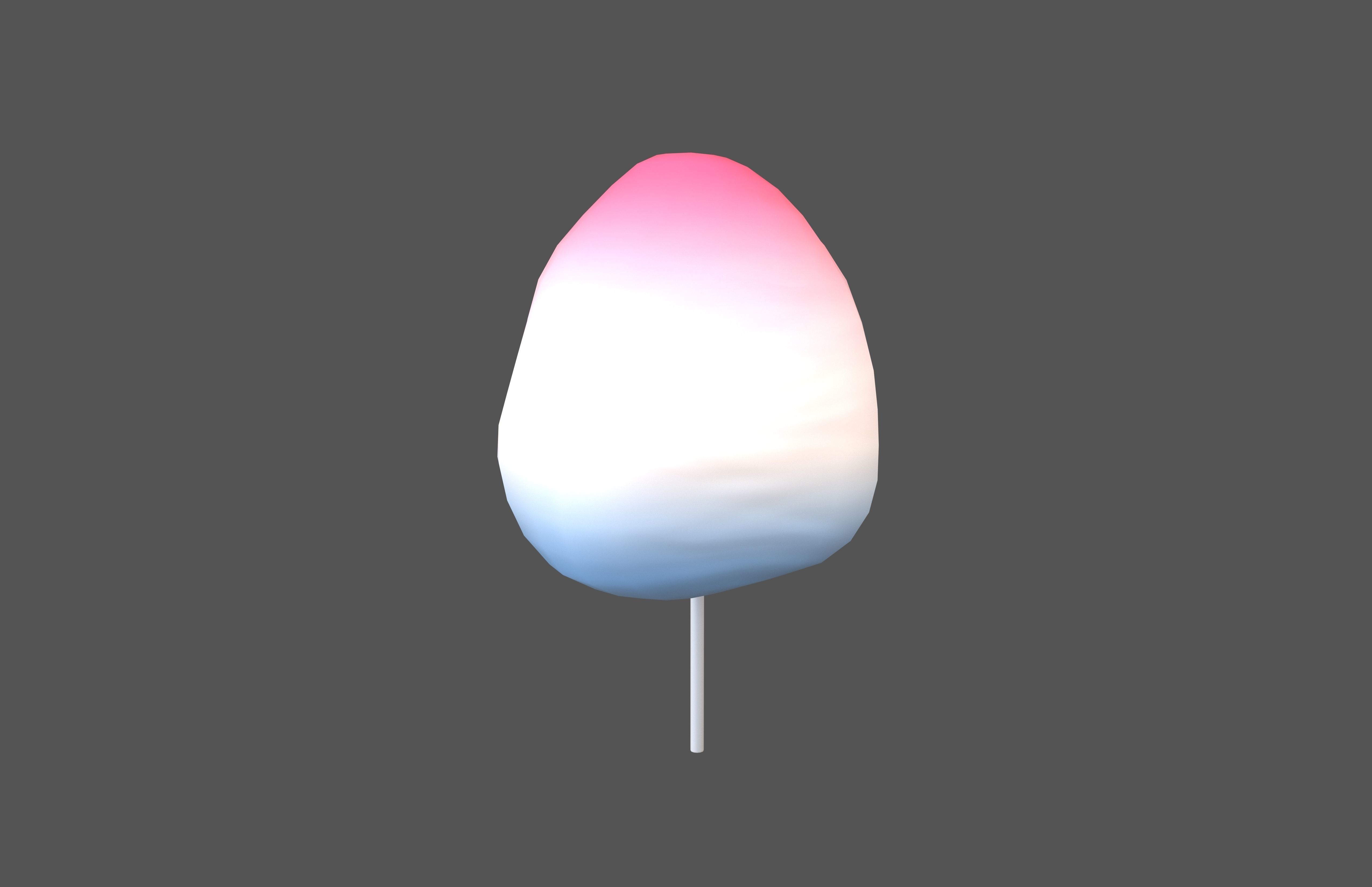 Cotton Candy V1 007 Low-poly 3D model_3
