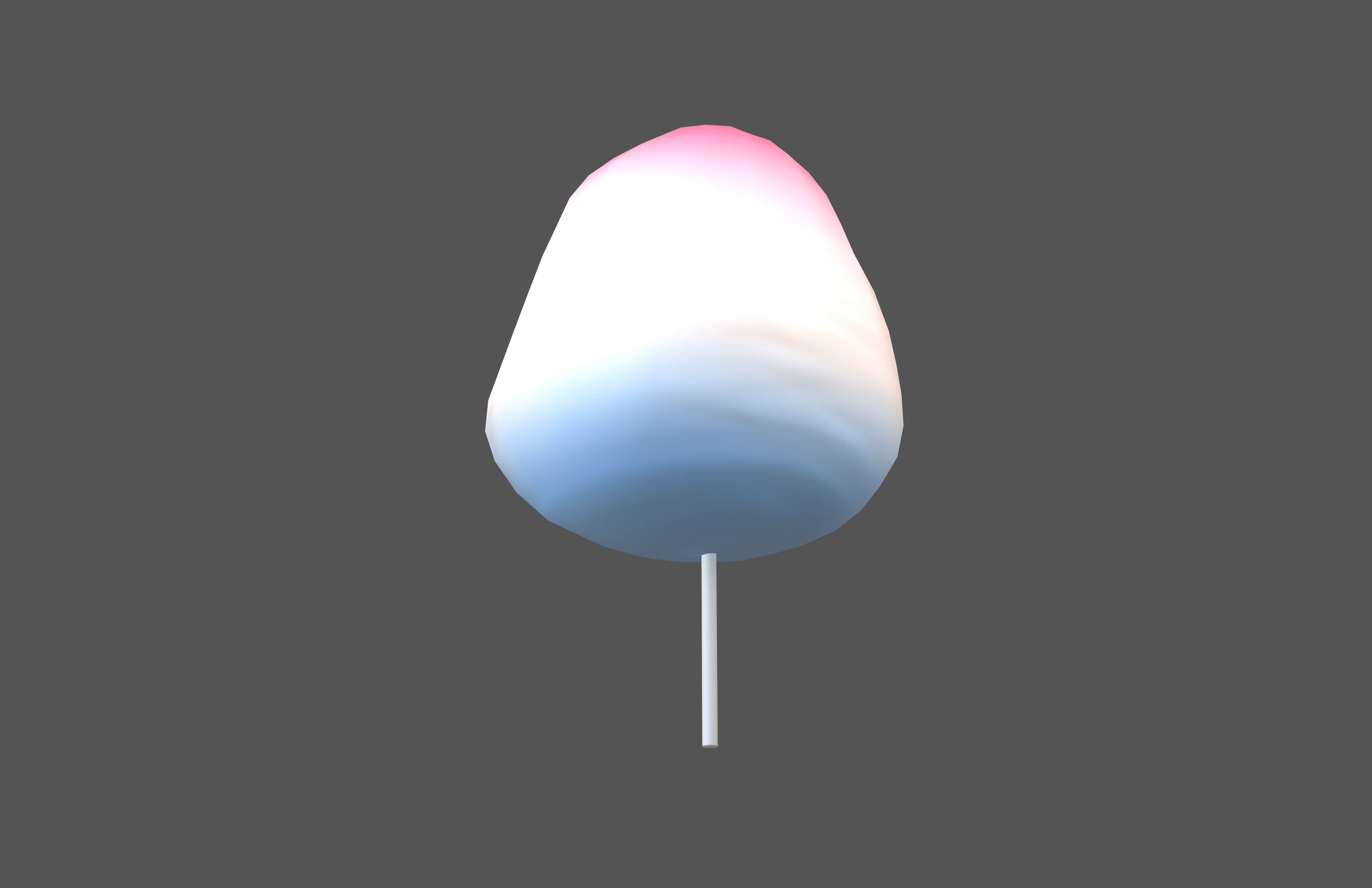 Cotton Candy V1 007 Low-poly 3D model_2
