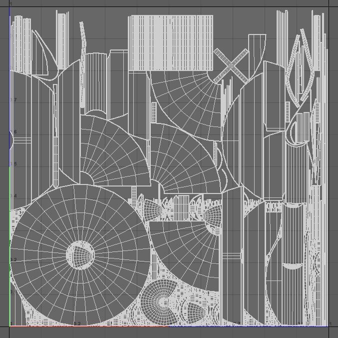 Slavic round leather shield-painted yellow and white sun wheel Low-poly 3D model_6