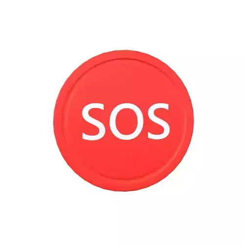 SOS Symbol V1 001 Low-poly 3D model