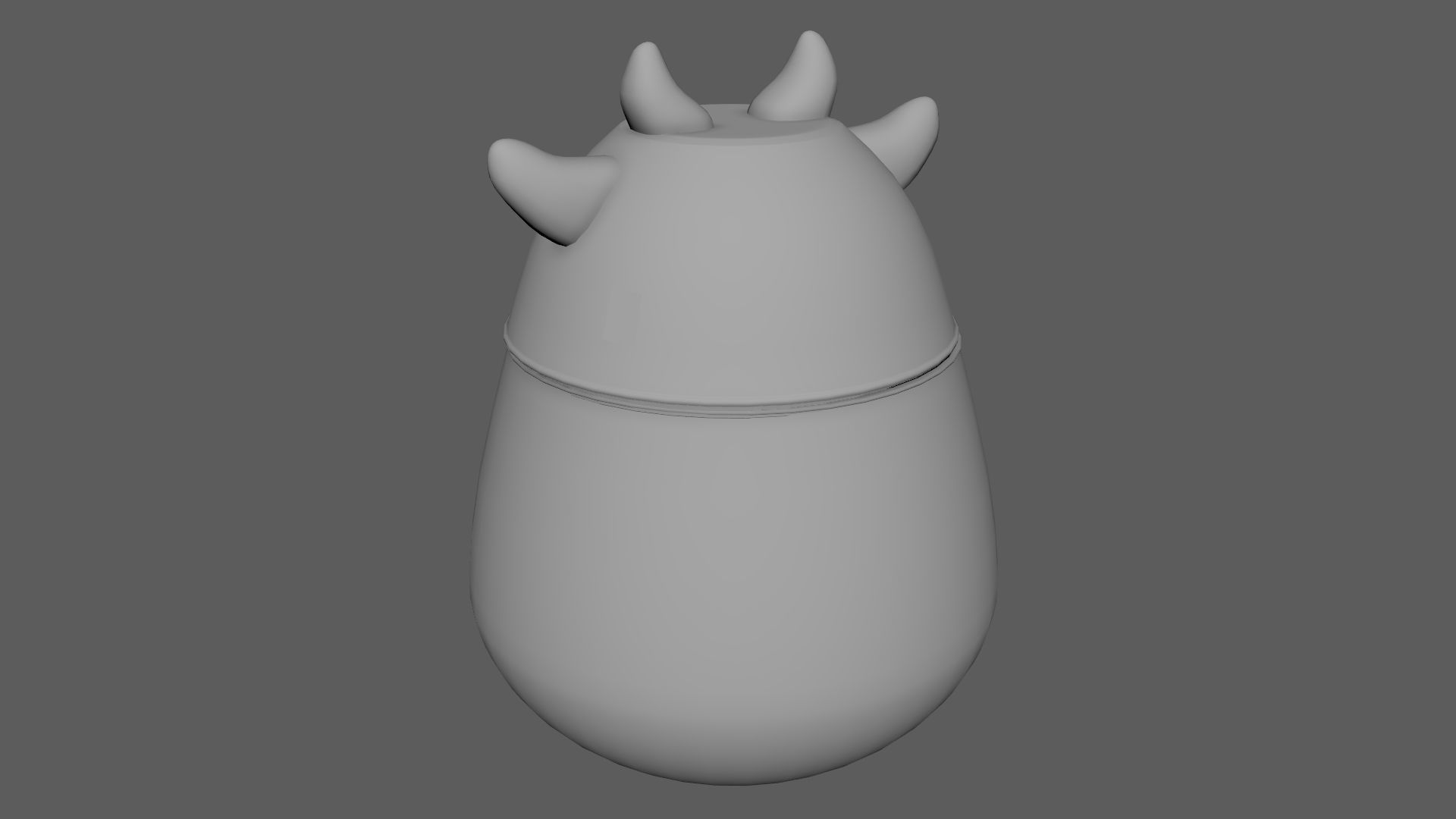 Cute Hamper Playing Room Equipment Cow Hamper Version 3D model_7