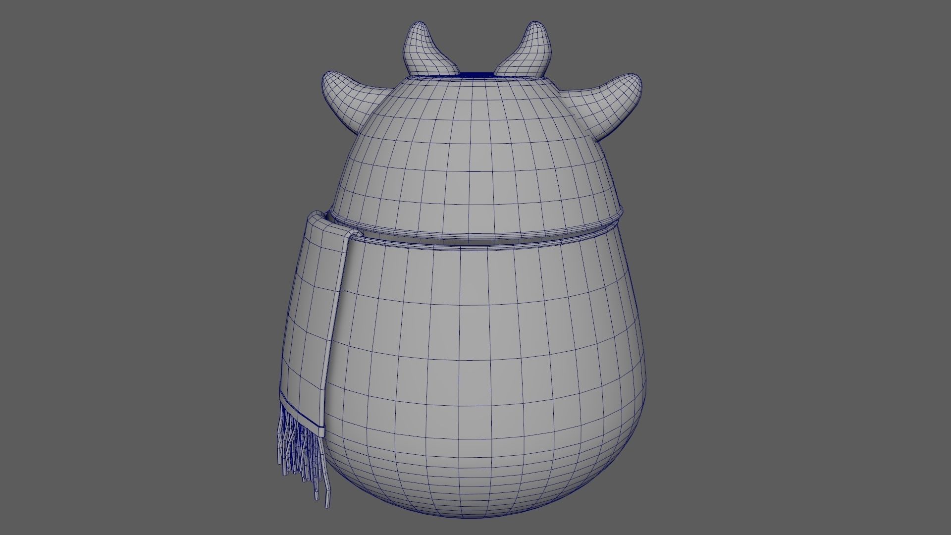 Cute Hamper Playing Room Equipment Cow Hamper Version 3D model_9