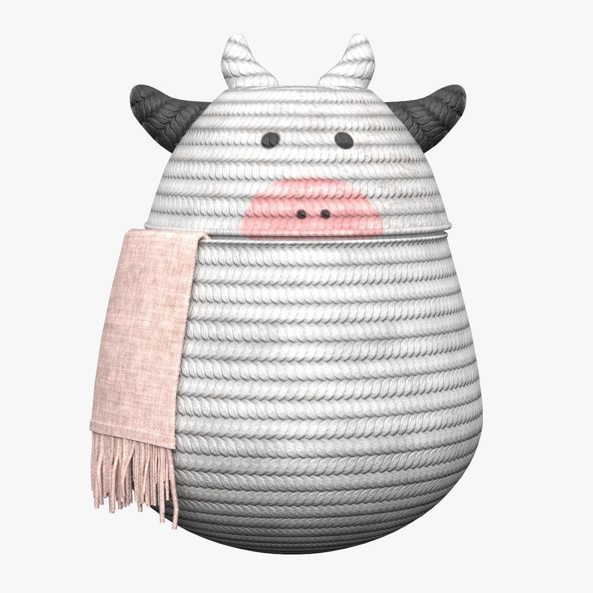 Cute Hamper Playing Room Equipment Cow Hamper Version 3D model_22