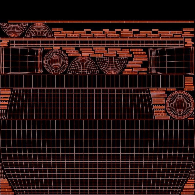 Cute Hamper Playing Room Equipment Cow Hamper Version 3D model_21