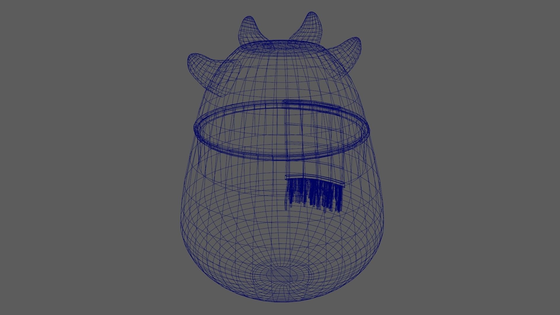 Cute Hamper Playing Room Equipment Cow Hamper Version 3D model_15