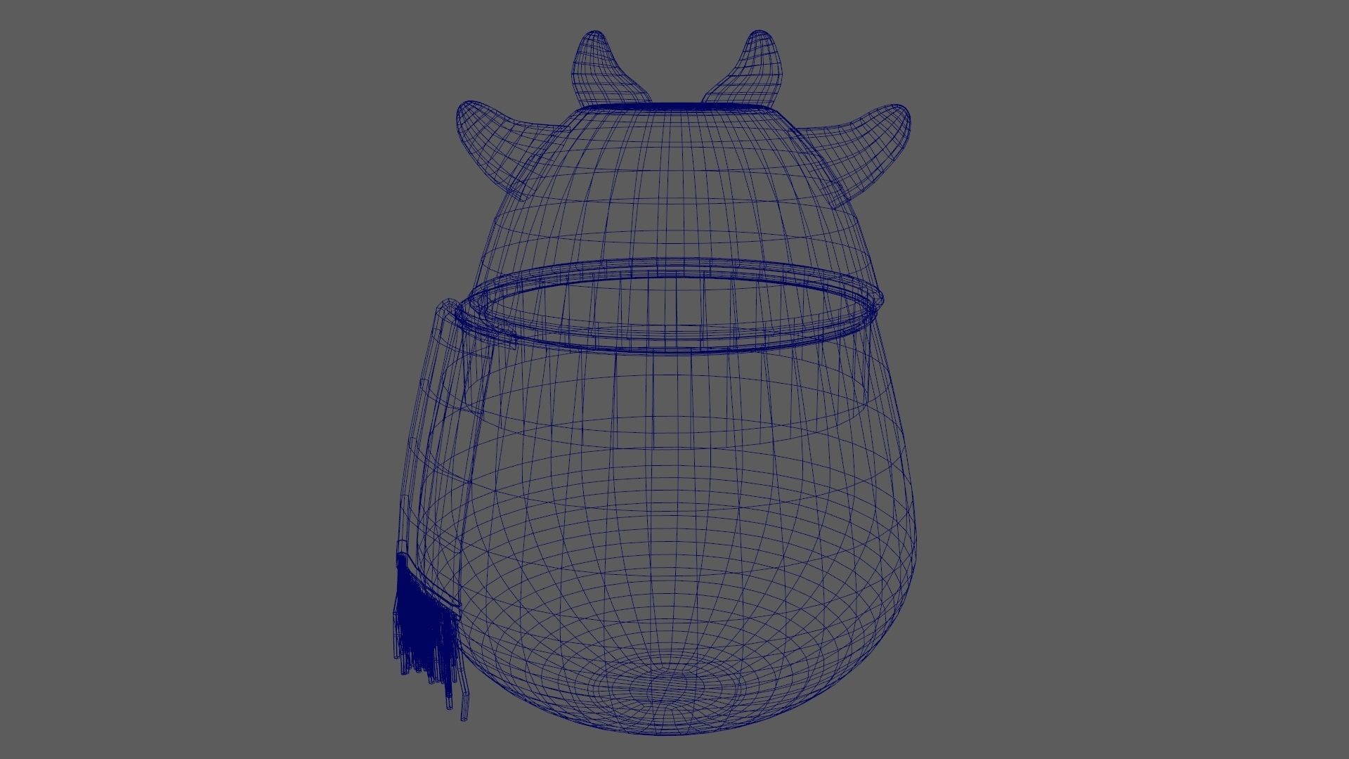 Cute Hamper Playing Room Equipment Cow Hamper Version 3D model_13