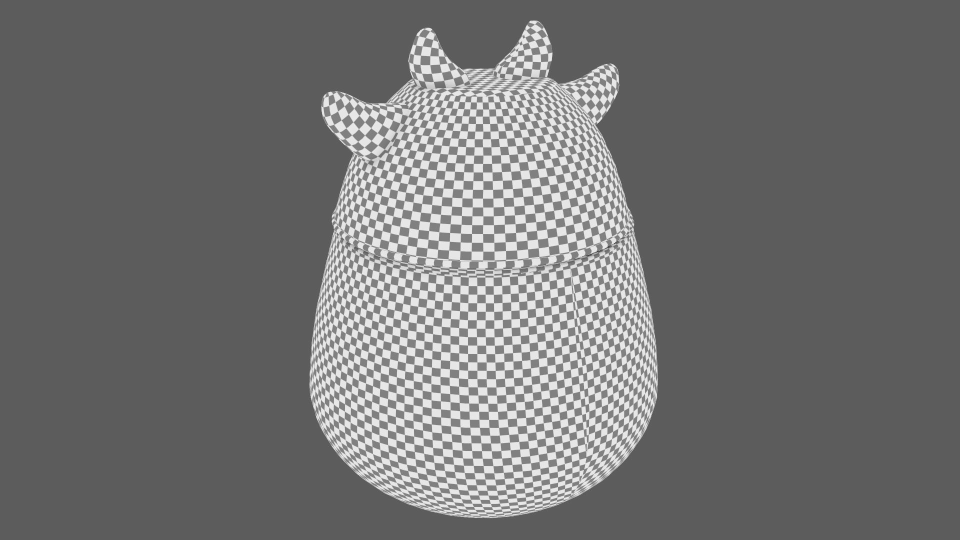 Cute Hamper Playing Room Equipment Cow Hamper Version 3D model_19