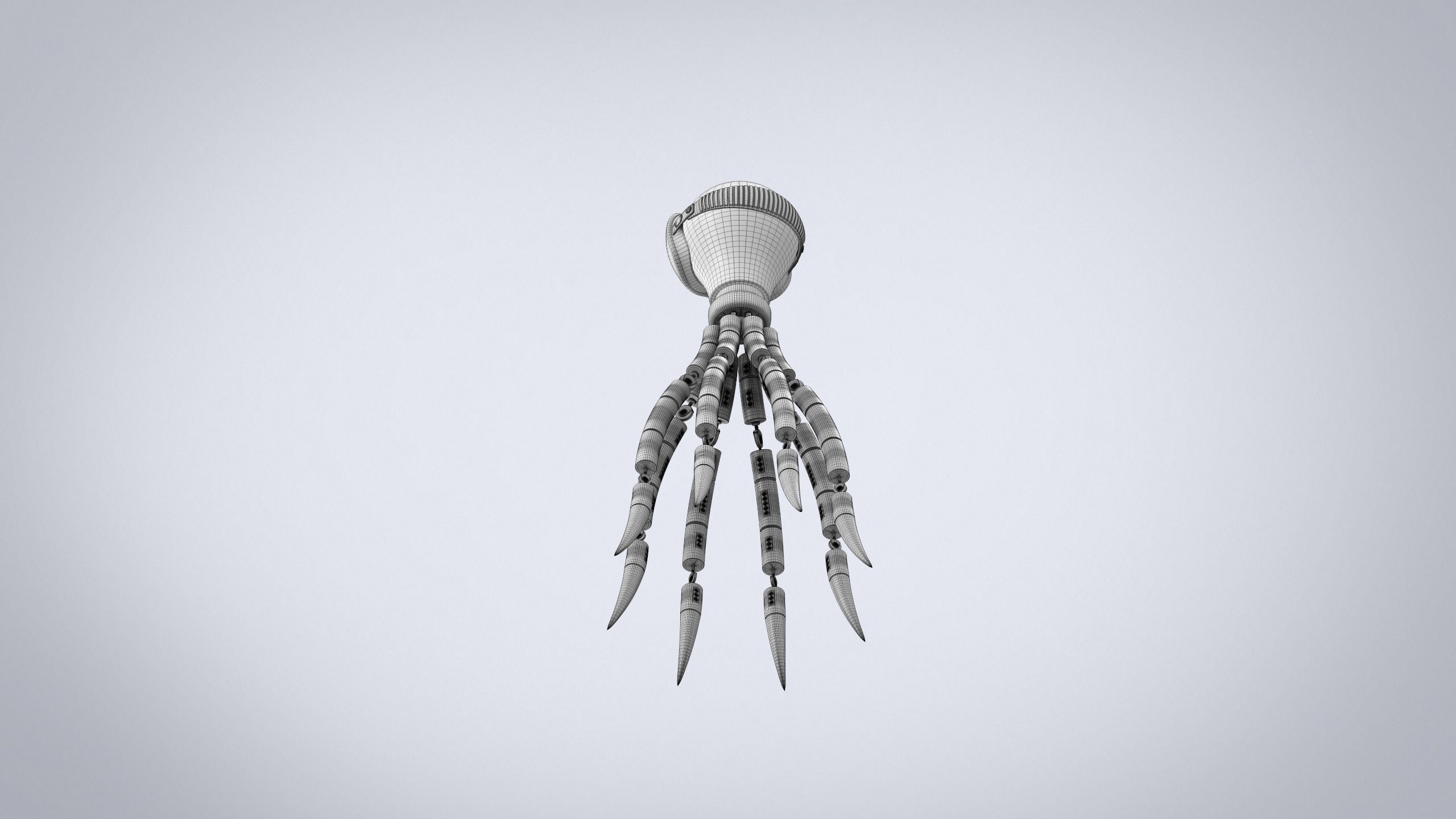 Octopus sci-fi 3D model Low-poly 3D model_13