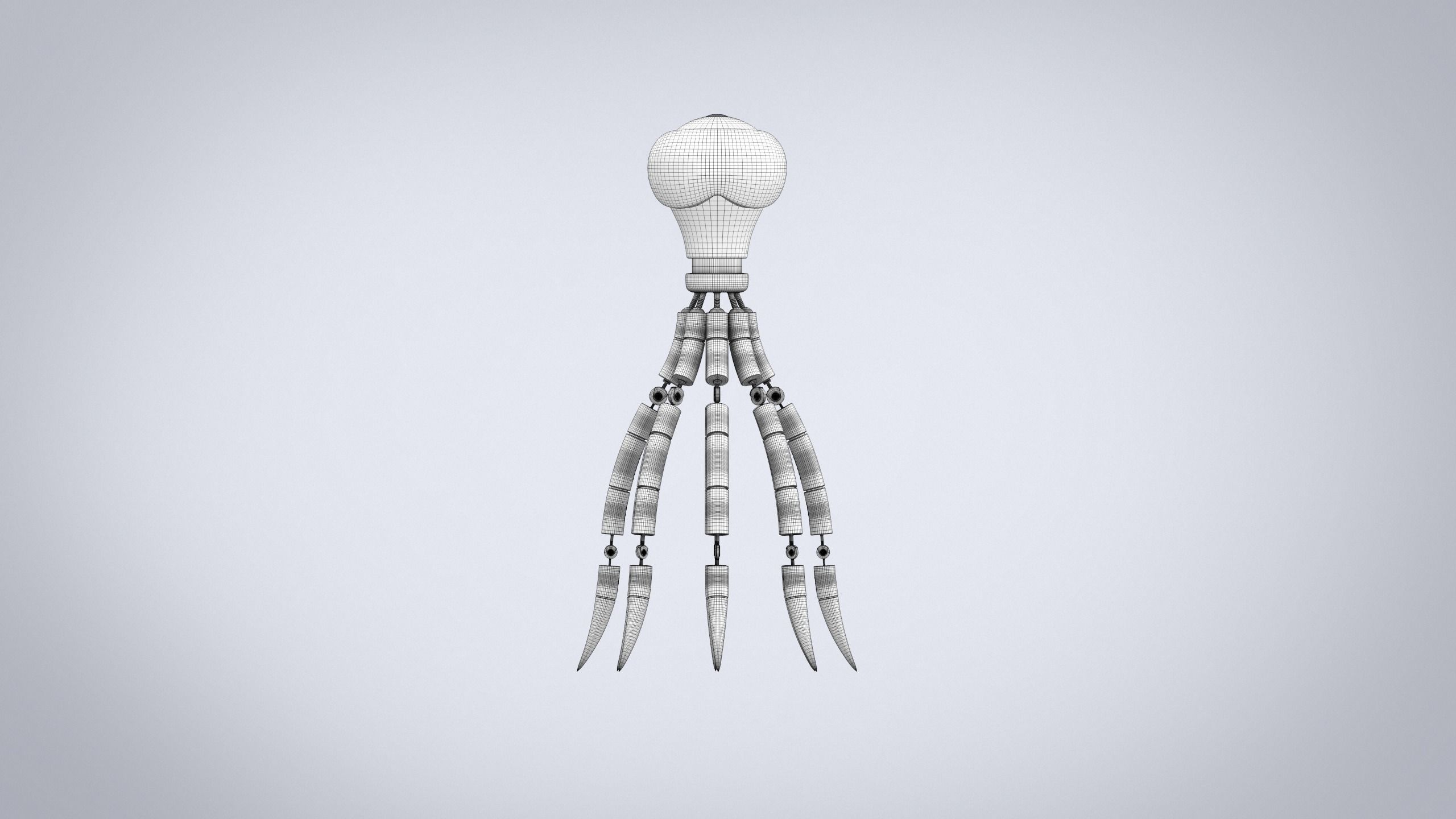 Octopus sci-fi 3D model Low-poly 3D model_11