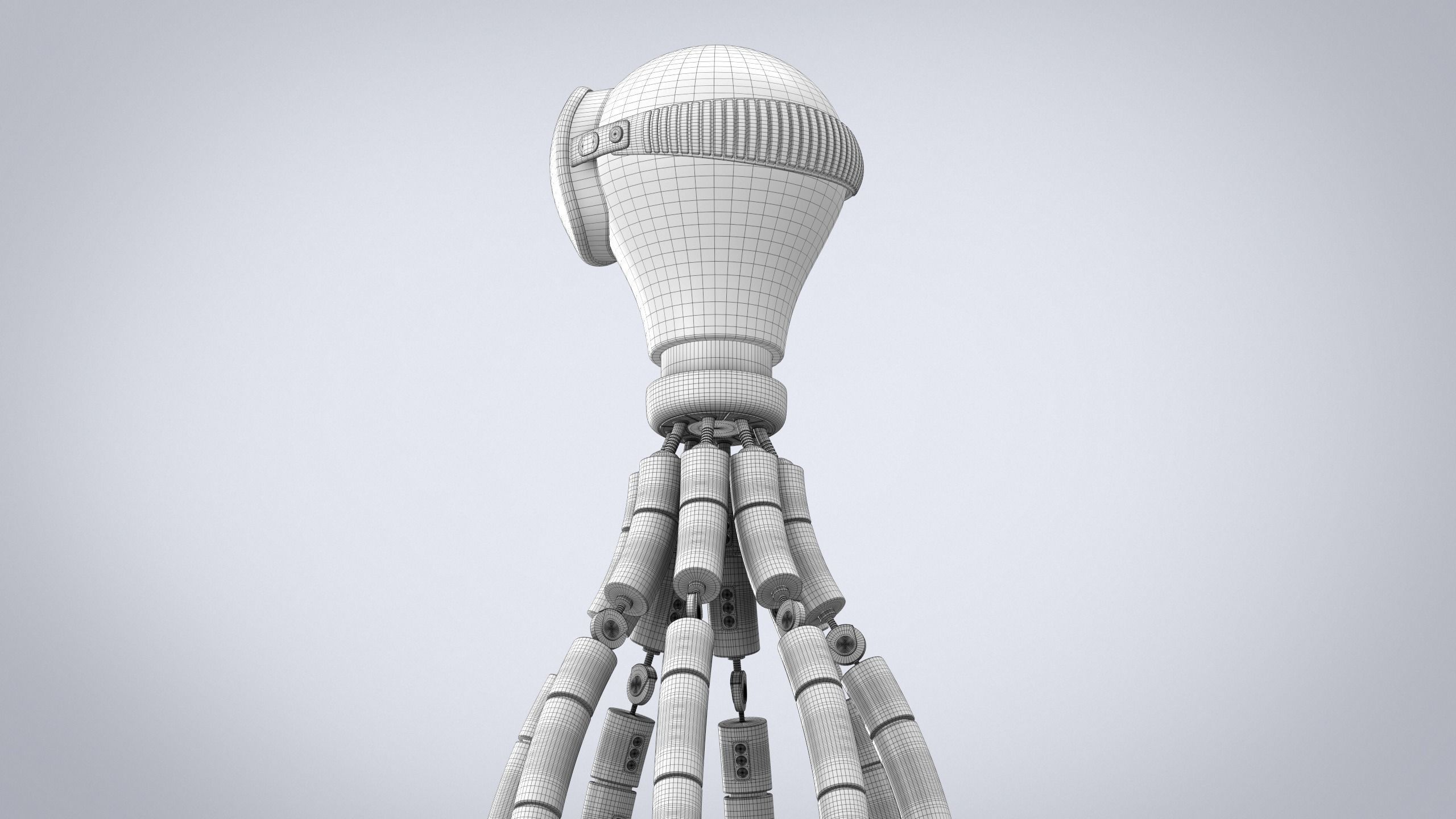 Octopus sci-fi 3D model Low-poly 3D model_14