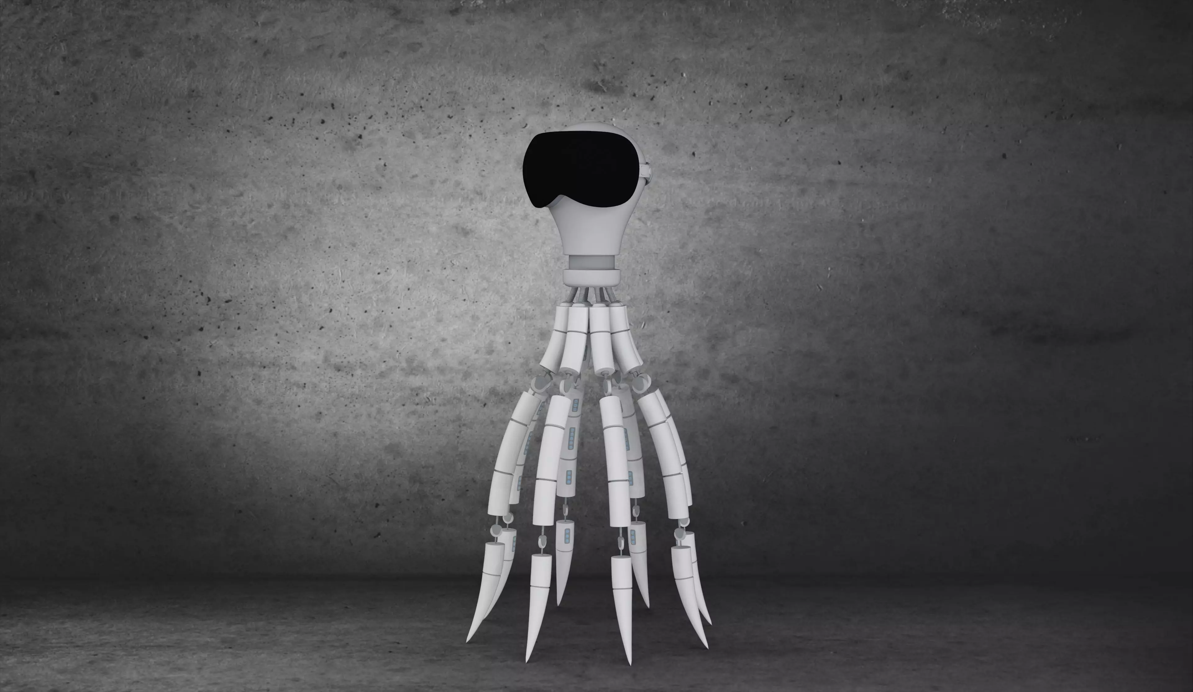 Octopus sci-fi 3D model Low-poly 3D model_0