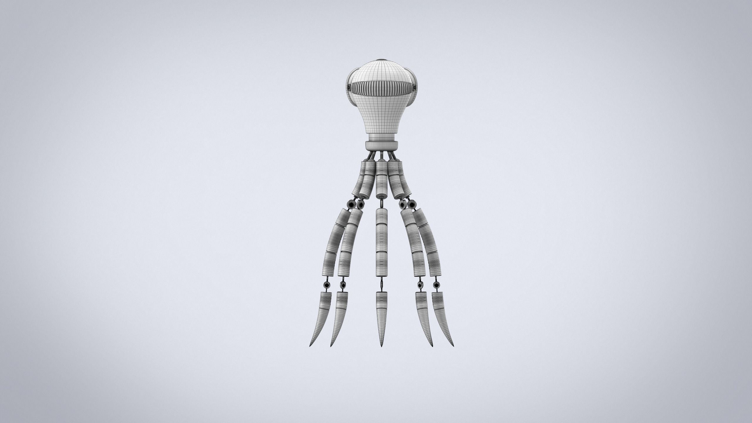 Octopus sci-fi 3D model Low-poly 3D model_12