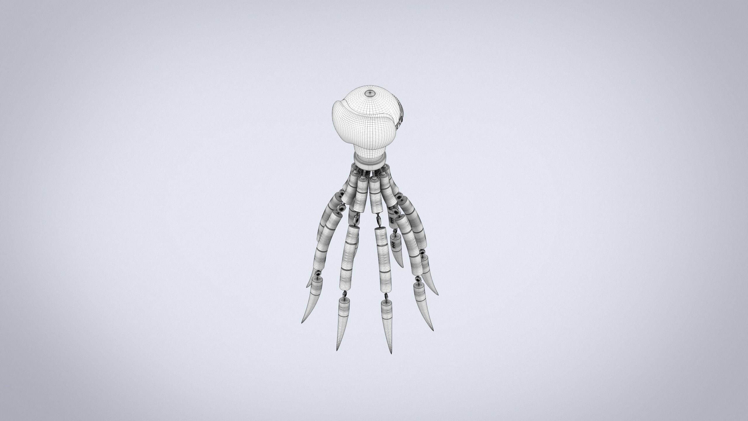 Octopus sci-fi 3D model Low-poly 3D model_3