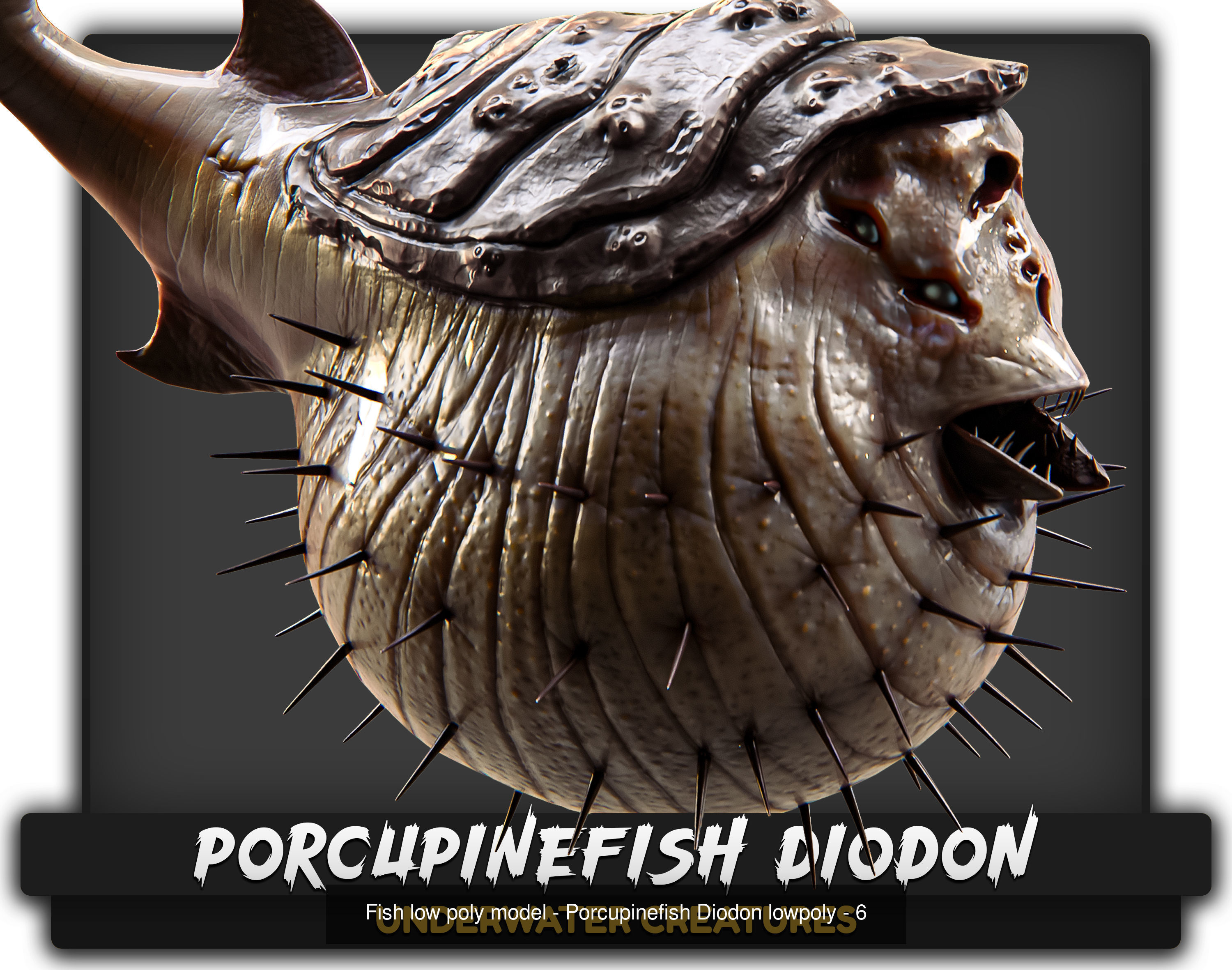Ocean Monster Fish Pack - Low poly - Predator - Creatures - 11 3D Model Collection_14
