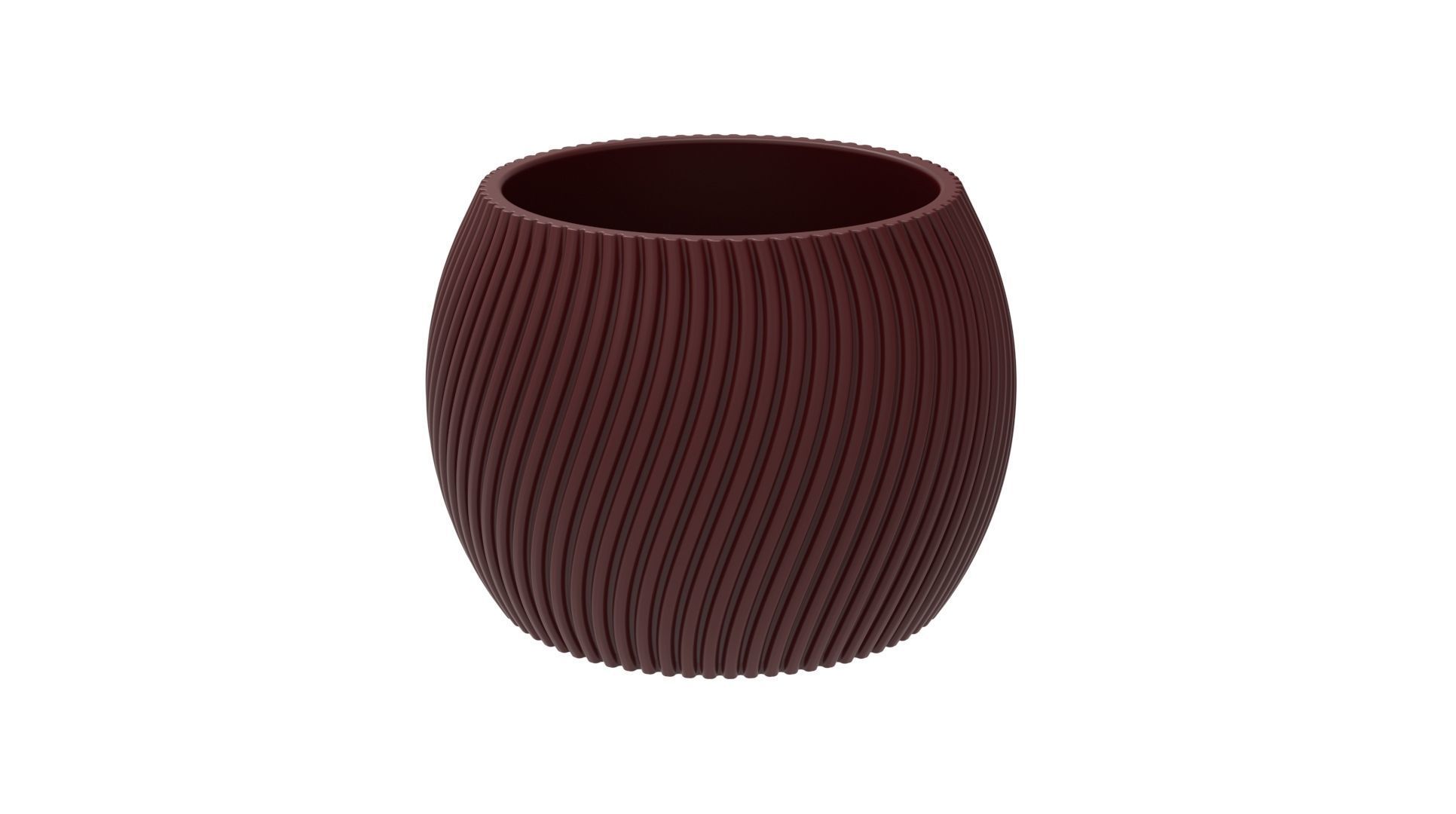 FINNED SPHERICAL VASE - POT - PENCIL HOLDER OR PLANTER 3D print model_2