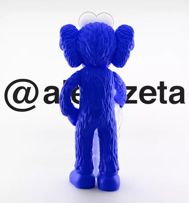 Kaws BFF x What Party Textured Low-poly 3D model_18