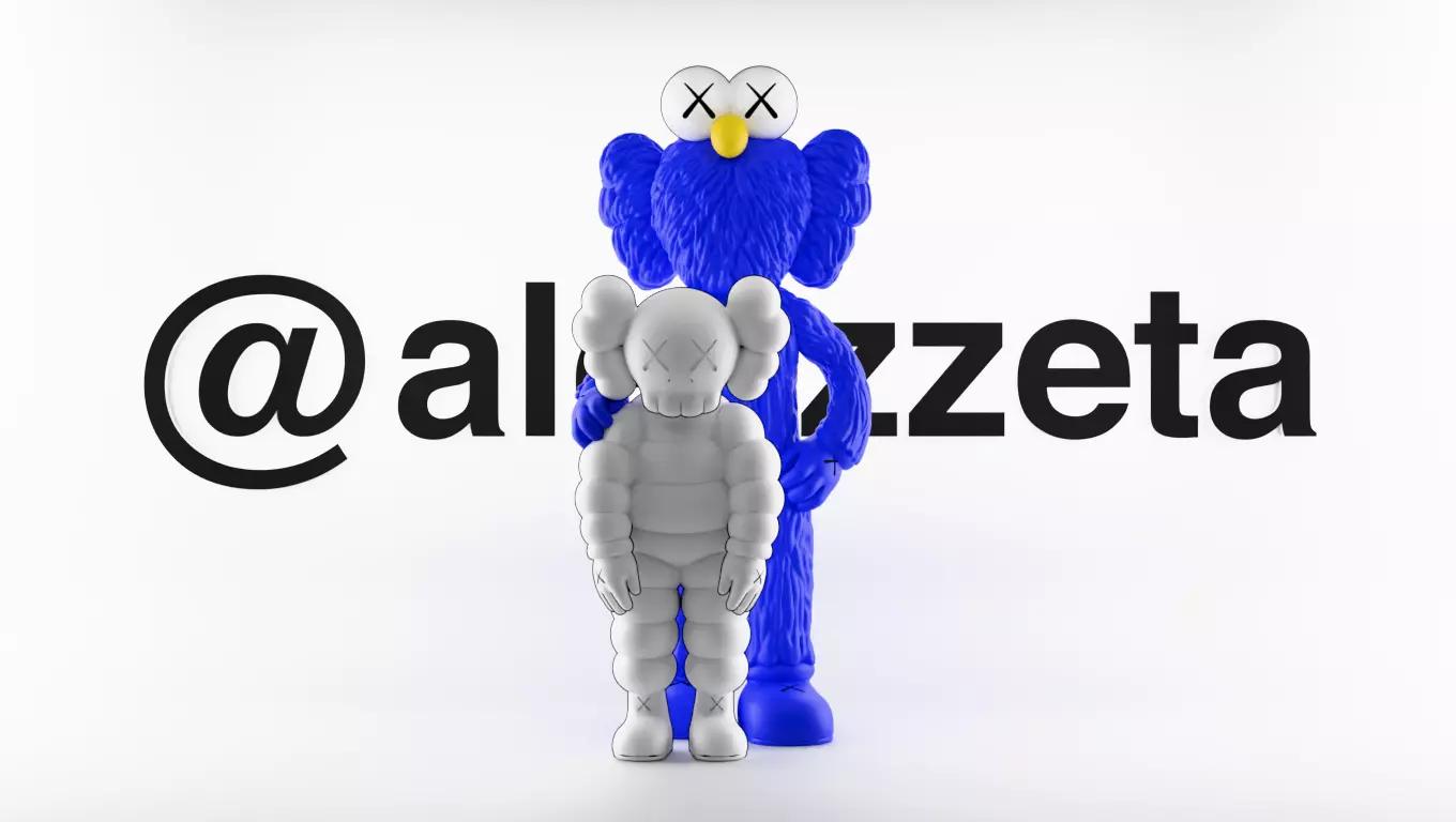 Kaws BFF x What Party Textured Low-poly 3D model_0