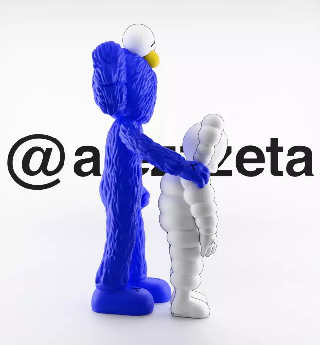 Kaws BFF x What Party Textured Low-poly 3D model_28