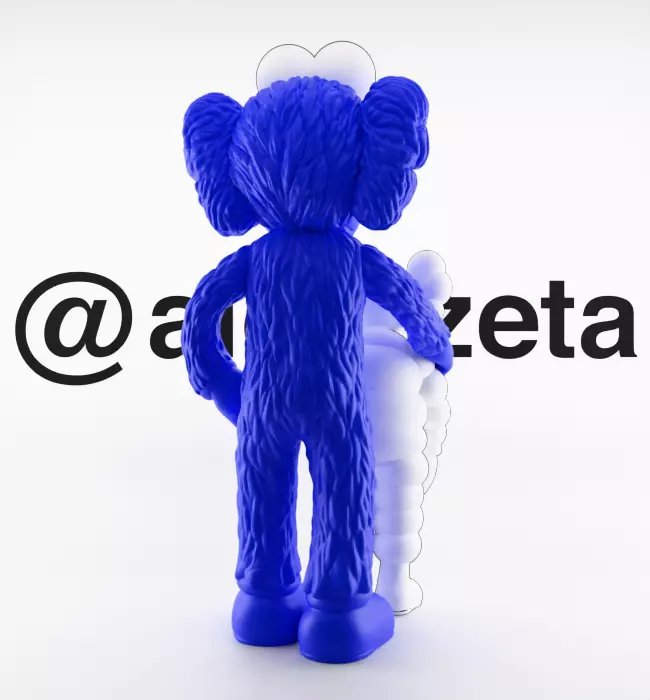 Kaws BFF x What Party Textured Low-poly 3D model_20