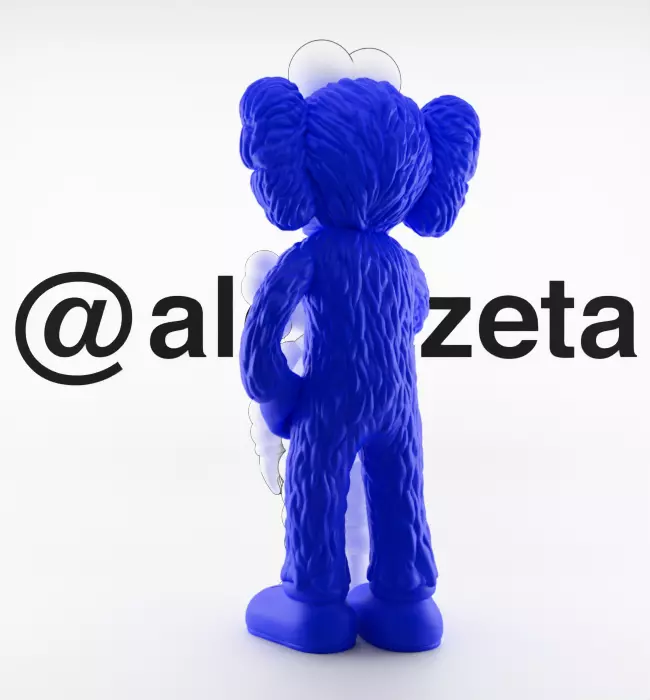 Kaws BFF x What Party Textured Low-poly 3D model_16